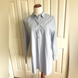 SIGNATURE Nordstrom Women Blue Cotton Shirt/Tunic M EUC